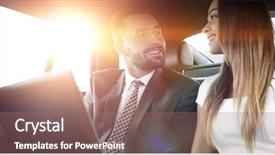  Presentation with car business - Amazing theme having reporting relationship - business people meeting working car backdrop and a  colored foreground