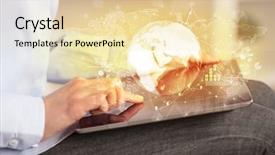  Presentation with business change - Cool new presentation with reports and stock market change backdrop and a lemonade colored foreground