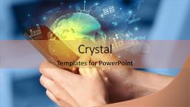  Presentation with climate change and global warming - Audience pleasing presentation theme consisting of reports and stock market change backdrop and a coral colored foreground