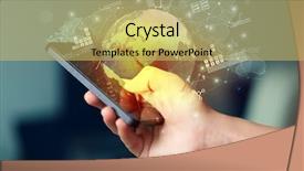  Presentation with stock market - Slide deck enhanced with reports and stock market change background and a yellow colored foreground