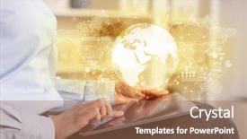  Presentation with business change - PPT layouts with reports and stock market change background and a coral colored foreground