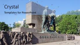  Presentation with european union and turkey - Slide deck consisting of representation - ankara turkey - guven park background and a light blue colored foreground