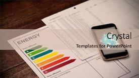  Presentation with energy efficiency - PPT layouts with representation - global technology background against energy background and a soft green colored foreground