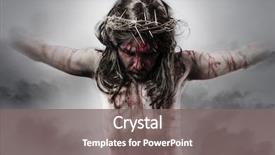  Presentation with jesus cross - Slide deck consisting of representation of jesus christ background and a gray colored foreground