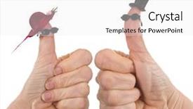  Presentation with funny cartoon - PPT theme consisting of representing a funny tourist couple background and a white colored foreground