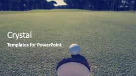  Presentation with golf course - Slide deck having representing achivement and success business background and a gray colored foreground