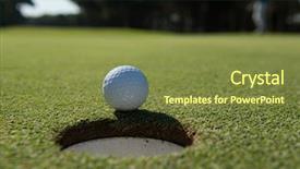  Presentation with golf course - Beautiful presentation featuring representing achivement and success business backdrop and a tawny brown colored foreground