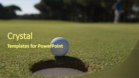  Presentation with course - Theme featuring course hole representing achivement background and a tawny brown colored foreground