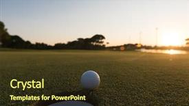  Presentation with course - Theme having ball on edge of course background and a tawny brown colored foreground