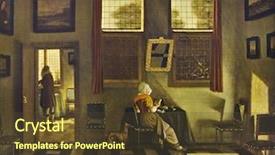  Presentation with reproduction - Presentation theme consisting of reproduction from illustrated encyclopedia art background and a tawny brown colored foreground