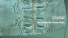  Presentation with crocodile - PPT layouts enhanced with decorative pattern crocodile leather as a background or wallpaper turquoise color background and a seafoam green colored foreground