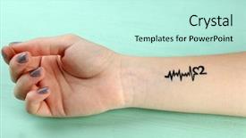  Presentation with reptile - Amazing slides having reptile scales - female arm with tattoo backdrop and a cool aqua colored foreground