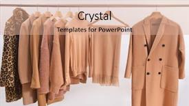  Presentation with brown - Beautiful presentation theme featuring reptiles - female brown leopard pattern clothes backdrop and a coral colored foreground