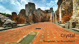  Presentation with republic dominican - Presentation featuring one parmesan cheese shred background and a  colored foreground.