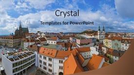  Presentation with czech republic - Colorful presentation design enhanced with republic - travel and architecture background backdrop and a  colored foreground