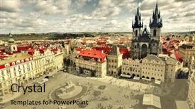  Presentation with saint - Slide set consisting of republic - view of the church background and a coral colored foreground