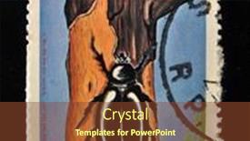  Presentation with stamp - Audience pleasing presentation theme consisting of republic-of-benin-circa-1980s backdrop and a tawny brown colored foreground