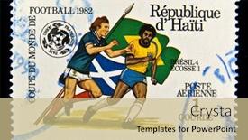  Presentation with haiti - Cool new PPT theme with republic-of-haiti-circa-1982 backdrop and a soft green colored foreground