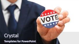  Presentation with republican - PPT layouts enhanced with republican - american votes concept man holding background and a wine colored foreground