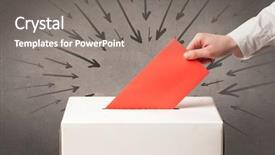  Presentation with vote - Audience pleasing PPT layouts consisting of republican - close up of a ballot backdrop and a gray colored foreground