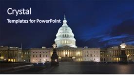  Presentation with united states capitol building - Beautiful presentation theme featuring republican - united states capitol building backdrop and a navy blue colored foreground