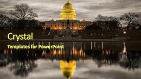  Presentation with capitol - Theme having republican - us capitol building and reflection background and a wine colored foreground