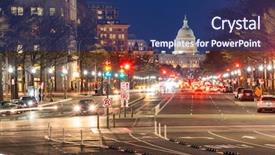  Presentation with republican - Colorful PPT theme enhanced with republican - us capitol building at sunset backdrop and a ocean colored foreground