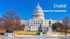  Presentation with republican - PPT theme with republican - us capitol over blue sky background and a cobalt blue colored foreground