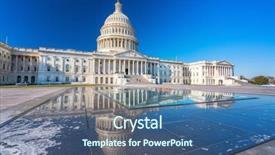  Presentation with capitol - Colorful slides enhanced with republican - us capitol over blue sky backdrop and a ocean colored foreground