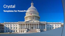  Presentation with sky blue - Presentation having republican - us capitol over blue sky background and a ocean colored foreground