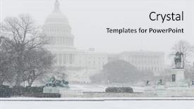  Presentation with capitol - Theme having republican - washington dc in winter background and a white colored foreground