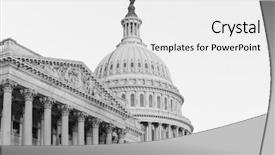  Presentation with united states capitol building - Audience pleasing slide deck consisting of republican - washington dc in winter backdrop and a white colored foreground