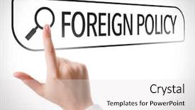  Presentation with foreign - Audience pleasing theme consisting of republican convention - foreign policy written in search backdrop and a white colored foreground