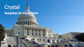  Presentation with republican party - Colorful slide deck enhanced with republican party politics - side view of the capitol backdrop and a teal colored foreground