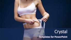  Presentation with sport blue - Amazing slide deck having republique - fit and sporty girl posing backdrop and a navy blue colored foreground