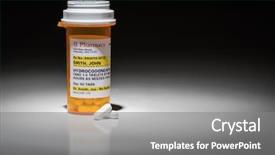  Presentation with prescription - PPT layouts consisting of requirement - hydrocodone pills and prescription bottle background and a light gray colored foreground