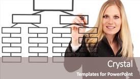  Presentation with diagram - Slides enhanced with requirements engineering - attractive businesswoman writing a diagram background and a gray colored foreground