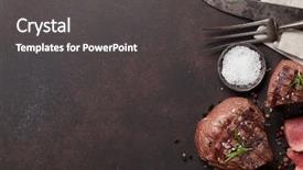  Presentation with tropical top view summer botanical - Beautiful presentation theme featuring space for your text backdrop and a dark gray colored foreground