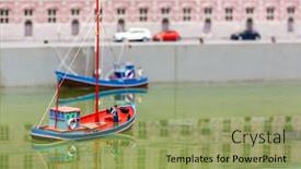  Presentation with rescue boat - Beautiful presentation theme featuring rescue-boat-rescuer-and-dog backdrop and a mint green colored foreground