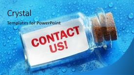  Presentation with support - Beautiful slide deck featuring rescue center - contact us message backdrop and a cyan colored foreground