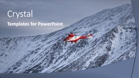  Presentation with rescue helicopter - Slide deck having rescue-helicopter-in-winter-tatra background and a seafoam green colored foreground