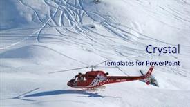  Presentation with rescue helicopter - PPT layouts consisting of rescue helicopter on duty background and a sky blue colored foreground