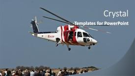  Presentation with rescue helicopter - Amazing slides having rescue-helicopter backdrop and a seafoam green colored foreground