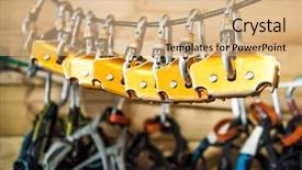  Presentation with rope - Audience pleasing PPT layouts consisting of rescue knots - carabiners for climbers hung backdrop and a coral colored foreground