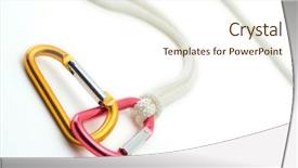  Presentation with rescue - PPT theme with rescue knots - climbing gear background and a cream colored foreground