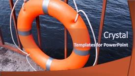  Presentation with iron - Cool new theme with rescue knots - hanging life buoy backdrop and a tawny brown colored foreground