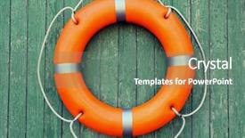  Presentation with green and wood - Cool new PPT layouts with rescue knots - life buoy on green wooden backdrop and a  colored foreground