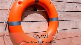  Presentation with rescue - Beautiful theme featuring rescue knots - life buoy on wooden background backdrop and a  colored foreground