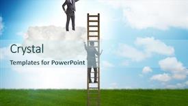  Presentation with mentorship - Theme consisting of rescue plan - concept of mentorship in business background and a cool aqua colored foreground