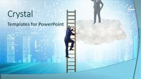  Presentation with mentorship - Presentation theme featuring rescue plan - concept of mentorship in business background and a sky blue colored foreground